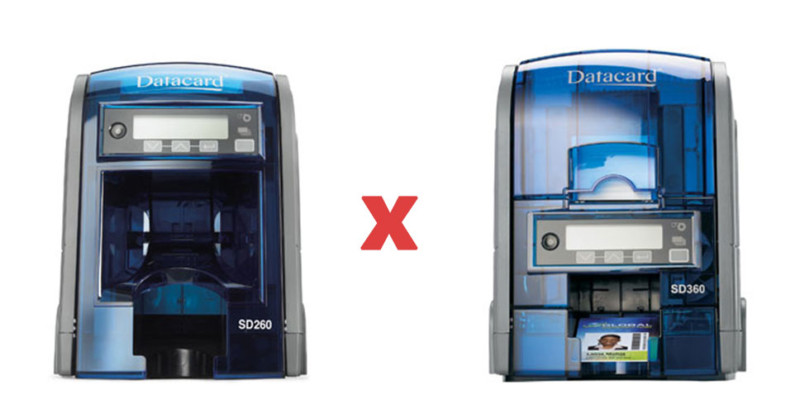 A diferença entre Datacard SD260 e Datacard SD360